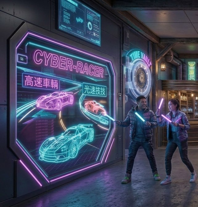 Cyberpunk era — neon-future arcade